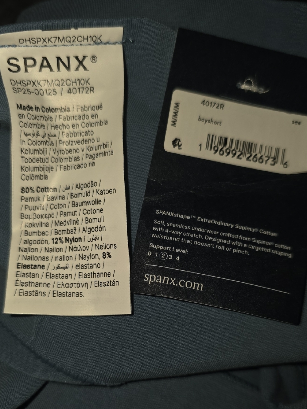 NWT SPANX Women's Shaoe ExtraOrdinary  Boyshort Underwear in Slate Blue - Picture 5 of 6